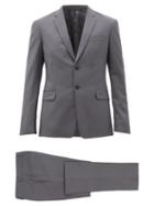 Matchesfashion.com Prada - Single Breasted Two Piece Wool Blend Suit - Mens - Grey