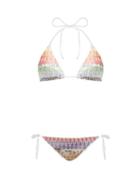 Matchesfashion.com Missoni Mare - Crochet Knit Halterneck Bikini - Womens - Multi