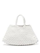 Dragon Diffusion - Santa Croce Small Woven-leather Tote Bag - Womens - White