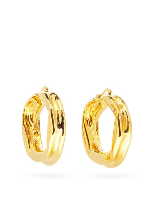 Matchesfashion.com Jil Sander - Gold-dipped Hoop Earrings - Womens - Gold