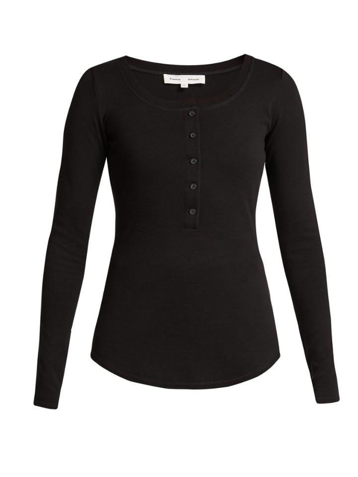 Pswl Button-up Back Cotton Top