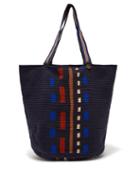 Matchesfashion.com Guanabana - Striped Crochet Bag - Mens - Blue Multi