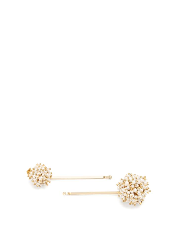 Rosantica By Michela Panero Pompom Hair Clips