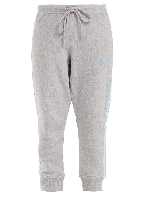 Matchesfashion.com The Upside - St Tropez Side Striped Cotton Track Pants - Womens - Grey