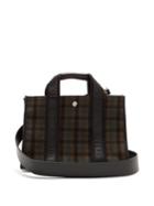 Matchesfashion.com Rue De Verneuil - Upper East Small Checked Wool-blend Tote Bag - Womens - Brown Multi
