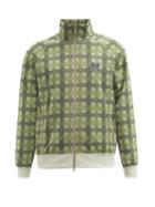 Needles - Butterfly-embroidered Checked Jersey Track Jacket - Mens - Green