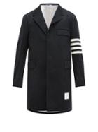 Matchesfashion.com Thom Browne - Chesterfield Four Bar Wool Blend Jacket - Mens - Navy