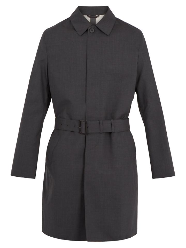 Prada Single-breasted Wool Trench Coat