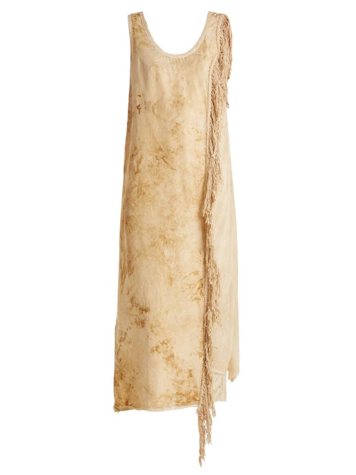 By Walid Sharon Antique Silk-blend Slip Dress