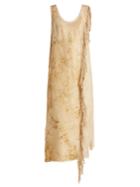 By Walid Sharon Antique Silk-blend Slip Dress