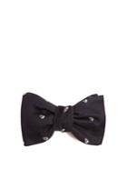 Alexander Mcqueen Prince Of Wales-checked And Skull Bow Tie
