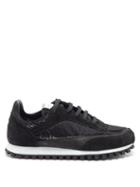 Matchesfashion.com Comme Des Garons Comme Des Garons - X Spalwart Coated-canvas And Leather Trainers - Womens - Black