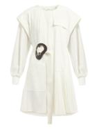 Matchesfashion.com Tibi - Edith Asymmetric Pleated Mini Dress - Womens - White
