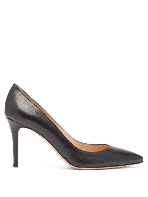 Matchesfashion.com Gianvito Rossi - Gianvito 85 Leather Pumps - Womens - Black