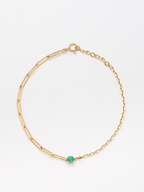 Yvonne Leon - Emerald & 18kt Gold Bracelet - Mens - Gold
