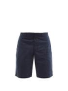 Mens Rtw Albam - Havana Tumbled Cotton-poplin Cargo Shorts - Mens - Navy