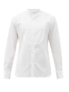 Matchesfashion.com Sbline - Bunny Curved-bib Cotton-poplin Shirt - Mens - White