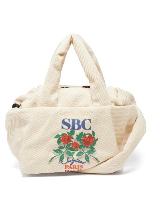 Ladies Bags See By Chlo - Tilly Rose-print Canvas Tote Bag - Womens - Beige Multi