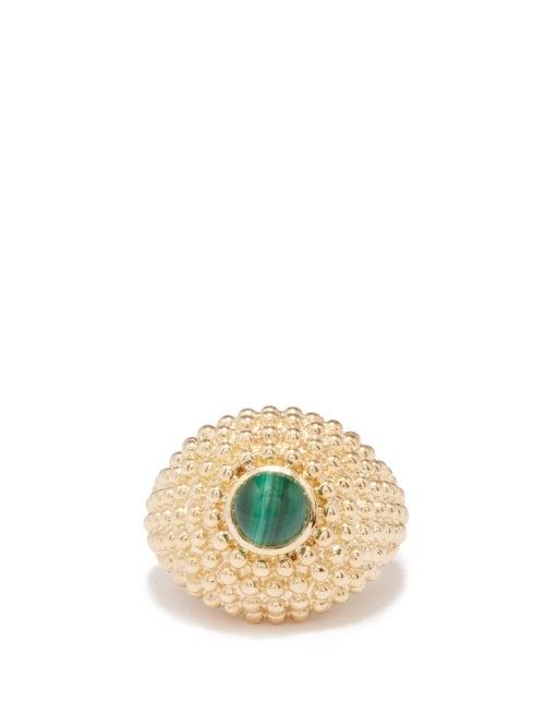 Yvonne Lon - Malachite & 9kt Gold Ring - Womens - Green Gold