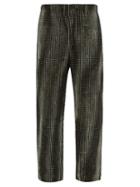 Matchesfashion.com Homme Plisse Issey Miyake - Network Check Pliss Trousers - Mens - Black