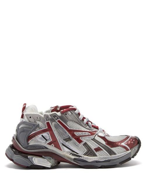 Balenciaga - Runner Panelled Trainers - Mens - Grey Multi