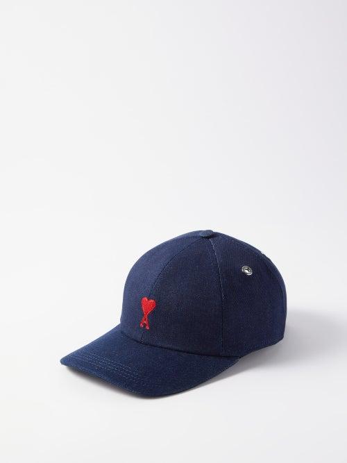 Ami - Ami De Caur-logo Denim Cap - Mens - Dark Blue