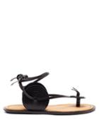 Matchesfashion.com Loewe - Disc Wraparound Leather Sandals - Womens - Black