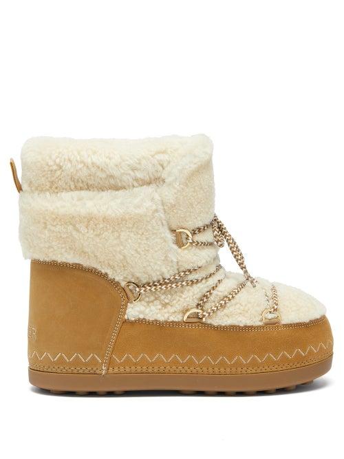 Matchesfashion.com Bogner - Trois Valles 15 Shearling Aprs Ski Boots - Womens - Light Tan