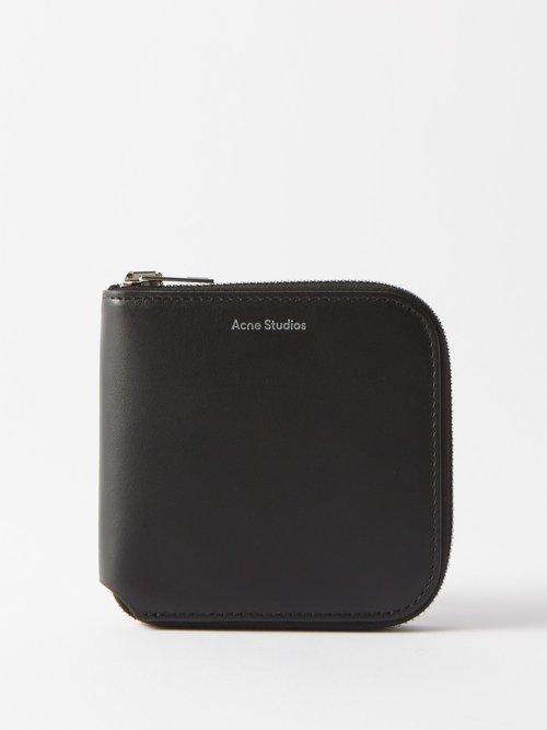 Acne Studios - Csarite Ziparound Leather Wallet - Mens - Black