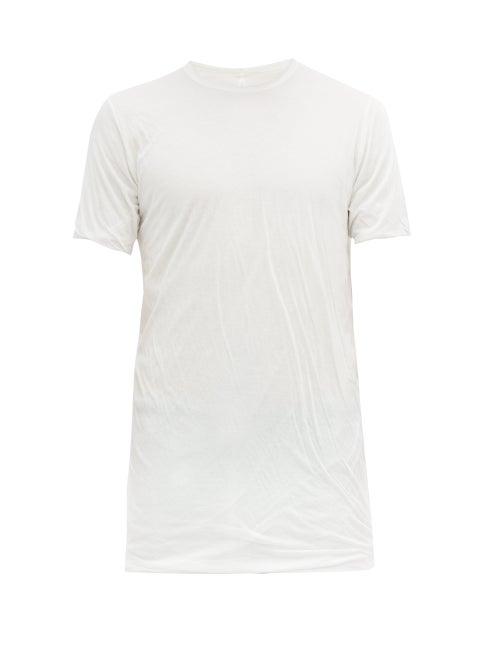 Matchesfashion.com Rick Owens - Double Layered Cotton Jersey T Shirt - Mens - White