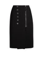 Matchesfashion.com Altuzarra - Sorrel Button Embellished Cady Pencil Skirt - Womens - Black