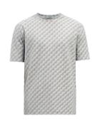 Mens Rtw Giorgio Armani - Triangle-jacquard Jersey T-shirt - Mens - Light Grey