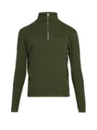 Matchesfashion.com Gmbh - Moses Wool Blend Half Zip Sweater - Mens - Green