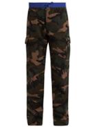 Matchesfashion.com Valentino - Camouflage Print Cotton Cargo Trousers - Mens - Camouflage