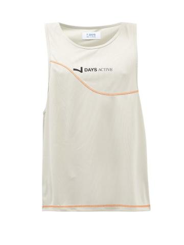 7 Days Active - Nolan Jersey Tank Top - Mens - Beige Multi