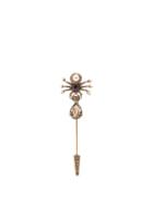 Matchesfashion.com Alexander Mcqueen - Spider Embellished Pin Brooch - Womens - Gold