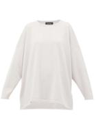Matchesfashion.com Eskandar - Oversized Bateau-neck Cashmere Sweater - Womens - Light Grey
