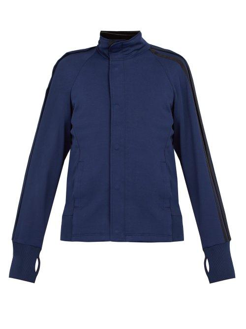 Matchesfashion.com Y-3 - 3 Stripes Cotton Blend Track Jacket - Mens - Navy
