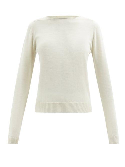 Rick Owens - Back-panel Wool Sweater - Womens - Cream