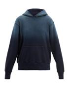 Matchesfashion.com Les Tien - Ombr Cotton-jersey Hooded Sweatshirt - Womens - Navy
