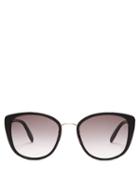 Matchesfashion.com Alexander Mcqueen - Oversized Cat Eye Sunglasses - Womens - Grey