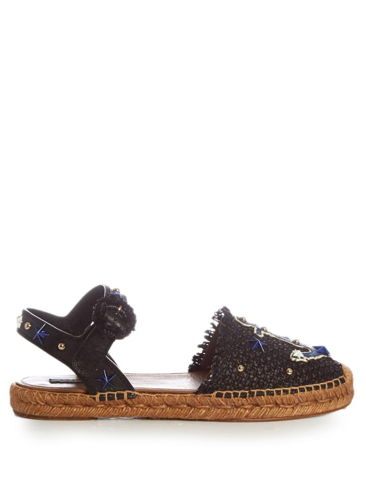 Dolce & Gabbana Anchor-appliqu Embellished Espadrilles