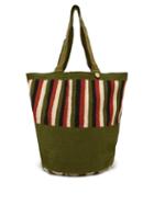 Matchesfashion.com Guanabana - Striped Woven Tote Bag - Mens - Brown Multi