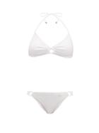 Matchesfashion.com Dolce & Gabbana - Logo Plaque Bikini - Womens - White