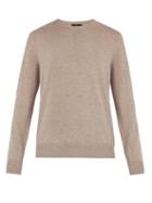 Matchesfashion.com Allude - Crew Neck Cashmere Sweater - Mens - Beige
