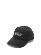 Ganni - Logo-embroidered Organic-cotton Baseball Cap - Womens - Black