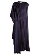 Balenciaga Asymmetric Polka-dot Satin Dress