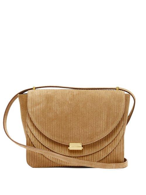 Matchesfashion.com Wandler - Luna Corduroy Effect Suede Shoulder Bag - Womens - Tan