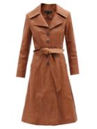 Nili Lotan - Joni Belted Leather Coat - Womens - Brown