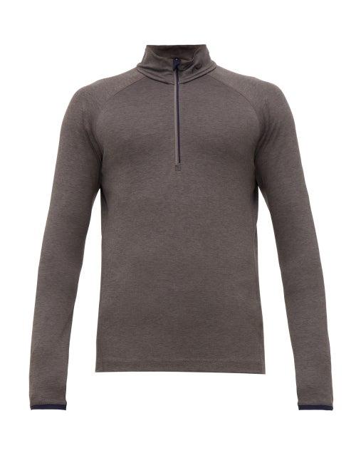 Matchesfashion.com Kjus - Feel Half Zip Thermal Top - Mens - Grey